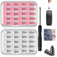 20/40pcs Tire Plug Screw Kit for Car, SUV & Truck, Durable Tire Repair with Screwdriver Road Emergency Flat Tire Puncture Repair