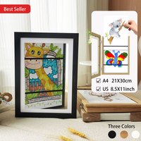 Children Art Frames Wooden Magnetic Front Open Changeable Kids Frametory For Photo Drawing Paintings Pictures Display Home Decor