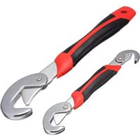 HUHAO Adjustable Wrench Large Opening Multifunctional Pipe Wrench Universal Wrench Tool Adjustable Bathroom Quick Dual-Purpose