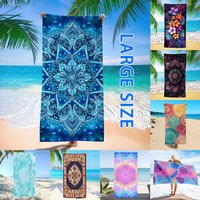 1pc Boho Mandala & Tropical Floral Print Extra Large Quick Dry Beach Towels Perfect choice for beach vacation party gifts