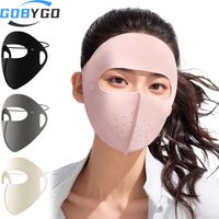 AliExpress GOBYGO UPF50+ New Summer Sun Mask Seamless Breathable Sunshade 3D Stereoscopic Ice Silk Mask Face Gini Outdoor Sports Cycling