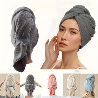 1pc Ultra-Absorbent Hair Towel Wrap, Soft Quick-Dry Turban for All Hair Types, Essential Bathroom Bath Accessory
