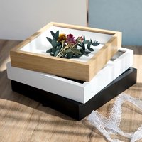 Wooden Shadow Box Frame Set,Handmade DIY Tablecloth Display Shadow Boxes,3D Picture Frames for Dried Flowers,Butterfly Specimens