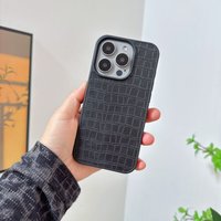 Business Animal skin texture PU leather Case for iPhone 17 16 15 14 Phone Cover 17 13 12 11 Pro MAX Hard Shockproof Back Funda