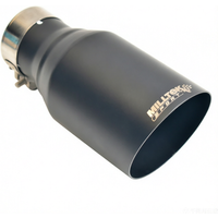 MILLTEK SPORT 304 Stainless Steel Matte Black Angled Exhaust Tip 1.2mm Thick for European Cars