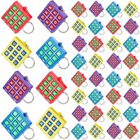 Small Toys Tic Tac Toe Game Keychain Birthday Party Favors Treasure Chest Prize Goodie Bags Stuffers For Kids Girls and Boys