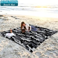 1PC 2D Printed Camouflage Pattern Multifunctional Outdoor Beach Mat Polyester Material Lightweight Durable Various Sizes Availab