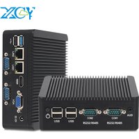 Fanless Industrial Mini PC Pentium J2900 4x Serial Ports RS232 RS485 2x Gigabit Ethernet Mini PCIe WiFi 4G LTE SIM Windows Linux