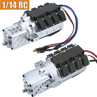 Metal Brushless/brushed 2 Speed Gearbox 1/14 RC Truck for SCANIA Tamiya 770S R620 for VOLVO ACTROS AROCS Model Car DIY Parts