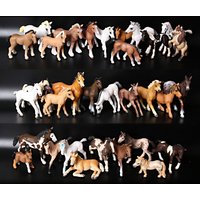 Realistic Animal Horse Pony Models Figures Hanoverian Andalusian Appaloosa Clydesdale Arabian Horses Collectible Figurines Toys
