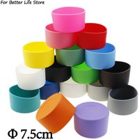 For Better Life 1Pc 7.5cm Soft Silicone Cup Bottom Sheath Protector Sleeve For Glass Water Tea Bottle Anti Damage Accessories