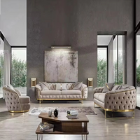 American Light Luxury Fabric Sofa 123 Internet Celebrity Designer Living Room High-end Combina