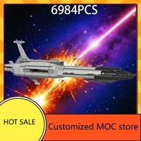 6984PCS Customized MOC StarPlan Invisible Hand Spaceship Military Space Wars Puzzle Christmas Puzzle Toy Children Birthday Gift