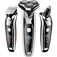HATTEKER 3in1 Wet/Dry Powerful Electric Razor Men Body Beard Hair Trimmer Rechargeable Electric Shaver Face Shaving Machine Kit