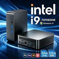 Mini PC Windows 11 Intel i9 10980HK N150 Desktop Gaming Computer PC 32GB RAM 1TB M.2 SSD WiFi 6 BT5.2 Pc Gamer 3 Years Warranty