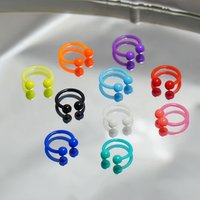 1pcs/10pcs Fashion Nose Rings Acrylic For Woman and Man Horseshoe Lip Ring C-shaped Earrings Eyebrow Ring Body Piercing Jewelry