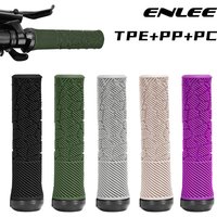 AliExpress enlee ENLEE Bicycle Handlebar Grips TPE PP Bike Grip Anti Slip MTB Grips with Locking Ring Shock Absorption Bicycle Handlebar Cuffs