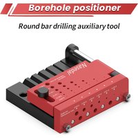 Nasedal Round Rod Center Drill Locator for Gunpla Borehole Positioner Cross Through Hole Punch Drill Guide Doweling Jig DIY Tool