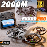 ES800PRO Drone Professional 8K HD Dual Cameras Dron 5G WIFI FPV UAV 360° Obstacle Avoidance Brushless Aerial Quadcopter Toy Gift
