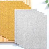 10Pcs Glitter Cardstock Paper A4 Size Gold Silver Sparkly Craft Paper for Scrapbooking DIY Cards Photo Frames Home Decor Kids