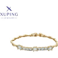 Xuping Jewelry New Trendy Exquisite Elegant Simple Shape Women's Bracelet Light Gold Color Birthday Christmas Gifts X000925711