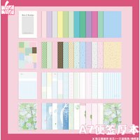 WAKAWAKA A7 Minimalist Instagram Style Refill Pages Memo Pad Scrapbook Paper A7 Grid Blank Double Sided Collage Journal Planner