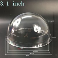 3,1 Zoll Acryl Indoor/Outdoor CCTV Ersatz Klare Kamera Mini Dome Gehäuse Abdeckung