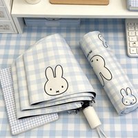 Miffy Animel Cartoon Portable Folding Umbrella Cute Rabbit Automatic Umbrellas Fashion Manual Umbrella Birthday Gift for Girls