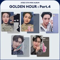 Kpop ATEEZ Personal Photocard High Quality Double Sides Printing GOLDEN HOUR Part4 Album LOMO Cards SAN MINGI YUNHO Fans Gift