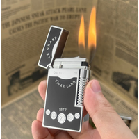 Lacquer Lighters Double Flame Butane Gas Lighter LE GRAND - 1872 Cigar Club Edition, Perfect for Father Birthday Gifts
