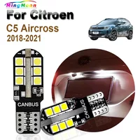 2Pcs T10 Car LED Bulbs License Plate Interior Lamp For Citroen C5 Aircross 2018 2019 2020 2021 Parking Lights