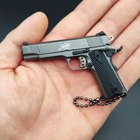 Mini Metal Gun Model Scale 1:3 For 1911 Mini Keychain Metal Toy Gun Game Toy Children’s Simulation Pistol Gift
