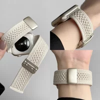 Nylon Magnetic Band for Apple Watch 45mm 41 44 40mm Series 11 10 46 42mm Soft Bracelet for IWatch Ultra3 49mm 9 7 8 6 5 4 Strap