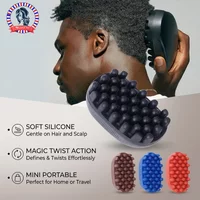 New 4 Colors Silicone Magic Twist Hair Brush Mini Portable Easy-Rinse Durable Unisex Hair Comb for Curly Hair Hairdressing Tools