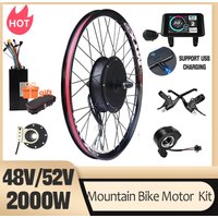 AliExpress kun ray 48V52V 2000W MTX39 Rim E bike Conversion Kit for Mountain Bike with Sine Wave Controller&UKC1/UKS6/S-100/H-100 Display