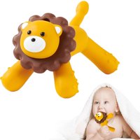 1PC Lion Baby Teether Toy, Baby Silicone Teething Toy for Infant Toddles 0-6 Month, BPA-Free Baby Teething Toys for Shower Gifts