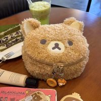 1Pcs Plushes Bear Makeup Bag Women's Cosmetic Bag Jewelry Storage Pouch Girl Organizer Handbags Halloween And Christmas Gifts