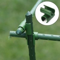 50pcs Support Trellis Connector Fixed Cross Clip Stake Clips For Plant Grafting Garden Frame Rod Connector 8mm/11mm/16mm/20mm