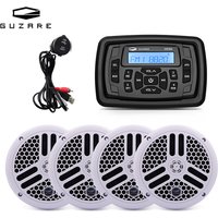 GUZARE Marine Radio Stereo Waterproof Bluetooth Receiver Combo 6.5'' Boat Speakers,7 Options Available,As Shown in picture.