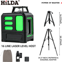 HILDA 5 Lines Laser Level 360 Automatic Leveling Level Construction Tool Equipment Green Light Cross Laser Good Gift