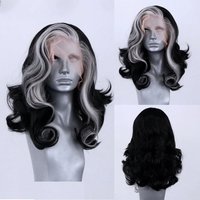 Highlight Grey Color Lace Front Wig Transparent Synthetic Lace Frontal Wigs For Black Women Straight Short Bob