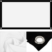 16:9 Thicken Portable Non Crease Soft White Polyester Projector Curtain Projection Screen(40in )