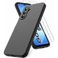 with 2 Screen Protector Fashion Solid Colour Shockproof Protective Liquid Silicone Phone Case For Samsung Galaxy A57/A37/A17/A56