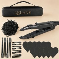 ARLANY K-Tip Hair Extension Tool Kit with 10Pcs Shield Guards 40g Keratin Glue for Keratin Extensions 12PCS Hair Clips