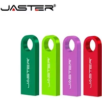 JASTER USB 2.0 Flash Drive Metal 64GB Black 32GB High speed Pen drive 16GB Memory stick Free key chain U disk 8GB 4GB For Laptop