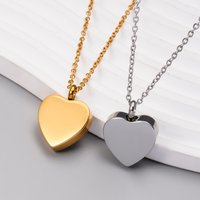 Cremation Jewelry Heart Stainless Steel Pendant Urn Necklace Memorial Pet Ashes Keepsake Jewelry with Filling Kit