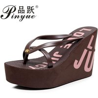 8cm 11cm Summer Wedges Flip Flops for Women Cloth Clip Toe Chunky Platform Slippers Woman Plus Size Light Non-slip Beach Sandal