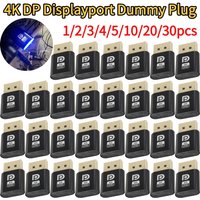 4K Displayport Dummy Plug - DP Virtual Display Adapter EDID Headless Emulator Ghost Plug for PC Video Card