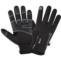 AliExpress Winter Men's Motorcycle Gloves Cycling Gloves Thermal Fleece Lined Waterproof Touch Screen Outdoor Non-slip mtb Heat Gloves