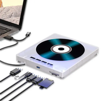 7 in 1 Multifunctional USB 3.0 Mobile DVD-RW Recorder Player External Desktop PC Laptop for DVD CD Drive with TF SD Card Reader